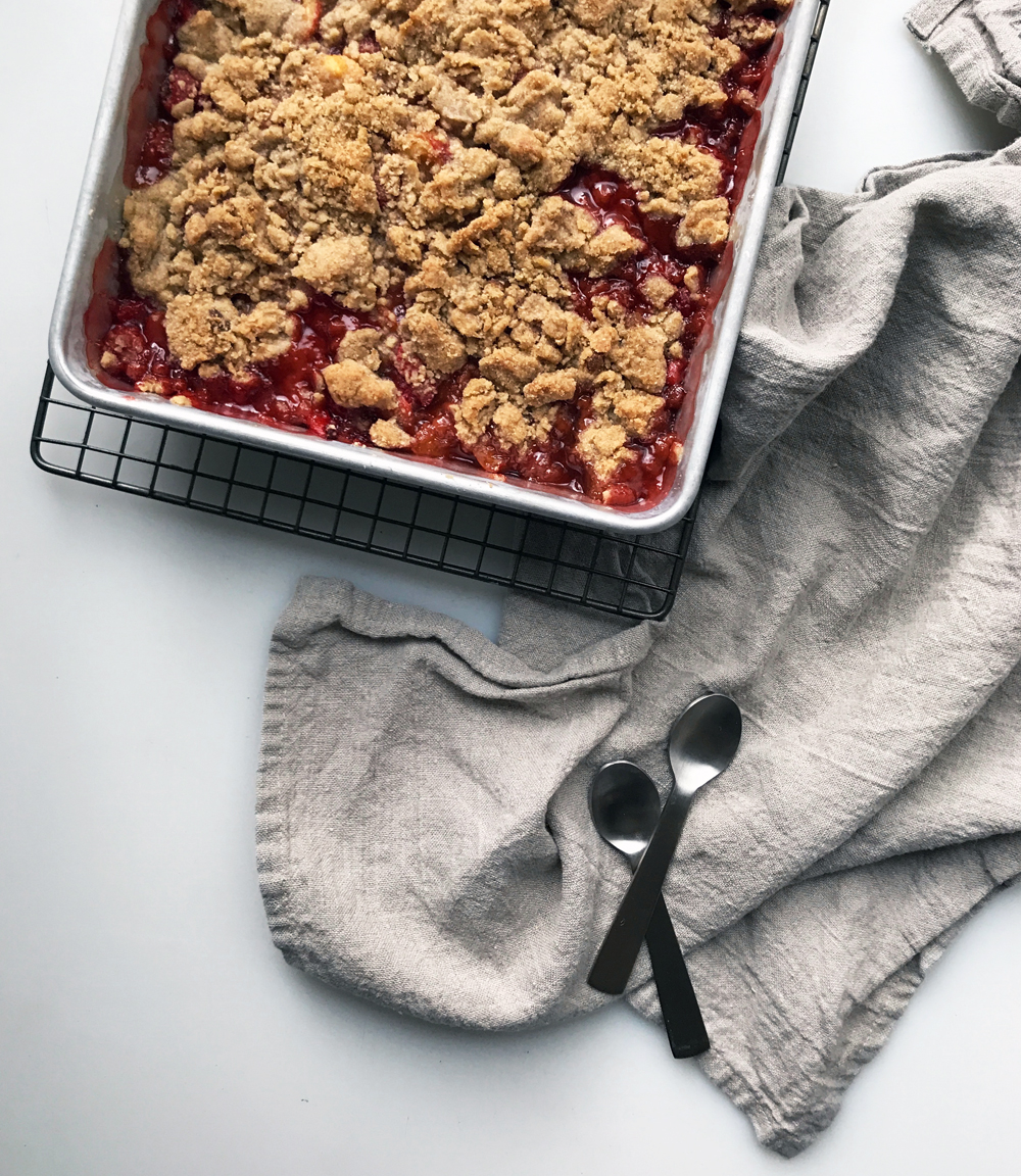 Cherry Berry Almond Crumble • Cook Til Delicious